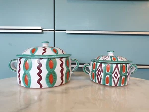 2 POT anses couvercle-Antoine FAZIO-Céramique-VINTAGE-DESIGN 50-60-VALLAURIS - Bild 1 von 6