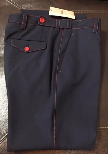 MIU MIU Pantaloni da donna Mui Mui blu navy Panama taglia 40 US 8 nuovi con etichette prezzo al dettaglio consigliato $700.