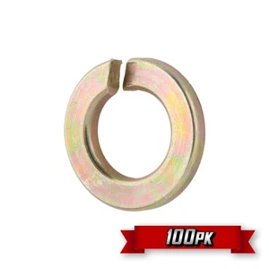 5/16" Hi-Alloy Lock Washer, Yellow Zinc {100pk} - Picture 1 of 2