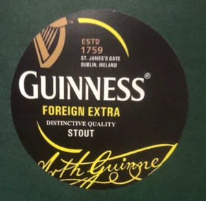 Tanzania Guinness Thin Beer Coaster/Mat - Picture 1 of 1