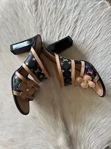 Louis Vuitton Murakami Multicolor Monograma Flor Tacones Negro/Multi 36 Usado - Imagen 1 de 13