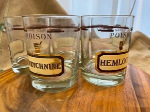 5 - Cera "Name Your Poison" Double Old Fashion Glasses Barware 14 oz. - Picture 1 of 8