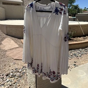 Free People White Flow Floral Dress Size A Small U - Picture 1 of 5