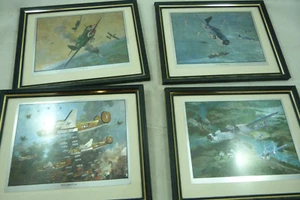 Vintage Naval Carrier Aircraft Foil Art Navy Wildcat Curtiss Lightning Liberator - Picture 1 of 5