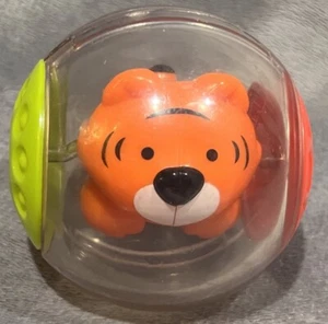 Vintage Fisher Price Peek A Boo Block Roll A Rounds Ball Sensory Safari Tiger - Picture 1 of 5