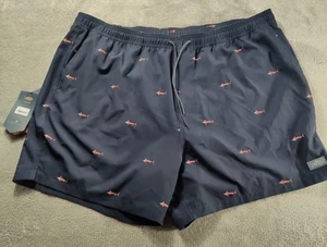 AFTCO Men's Strike Printed Swim Shorts - Navy - 2XL - Picture 1 of 6