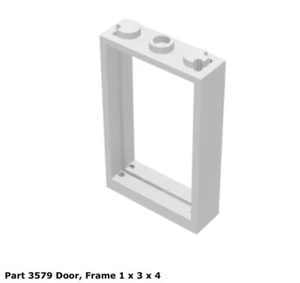 Lego 1x 3579 White Door, Frame 1 x 3 x 4 Town Legoland 1970’s - Picture 1 of 1