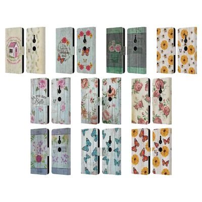 HEAD CASE DESIGNS COUNTRY CHARM LEATHER BOOK WALLET CASE COVER FOR SONY PHONES 1 - Image 1 of 4