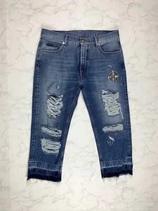 🔥70% OFF🔥 [SALE] Marcelo Burlon Destroyed Cropped Jeans Sz. US30 - Picture 1 of 12