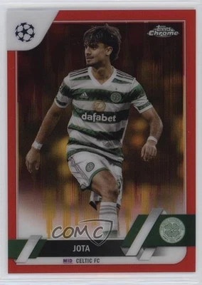 2022 Topps Chrome UEFA Club Competitions Red & Gold Seismic Refractor Jota #17 - Image 1 of 2