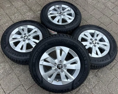 4 ORIGINAL ALU WINTERRÄDER PEUGEOT RIFTER 215/65R16 98H SEMPERIT NEU FREIHAUS - Bild 1 von 4