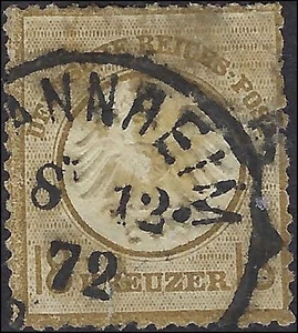 c1872 Germany 18kr - Sc# 11 - Thins - Cat= 360€! - Bild 1 von 2