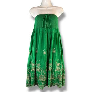 Y2K Fairy Gremlin Core Midi Dress Bandage Top Floral Embroidery Size XS/S Retro - Picture 1 of 6