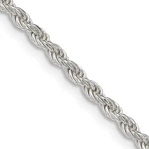 Sterling Silver Diamond-Cut Rope Chain - 2.25mm - Picture 1 of 10