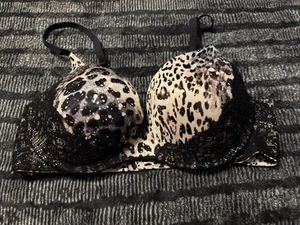 Victoria's Secret Push-up-BH Taubenmuster schwarz Spitze 36D - Bild 1 von 5