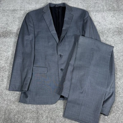 Jos A Bank Suit Men's 42R Blue Slim Fit Wool Travelers Collection 33x31 Pants - Image 1 of 4