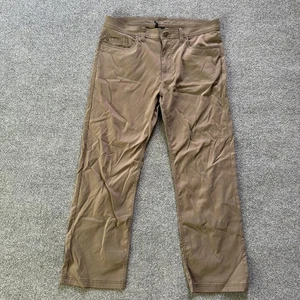 Pantalone prAna uomo 36x30 marrone slim fit nylon elasticizzato casual outdoor escursionismo - Foto 1 di 14