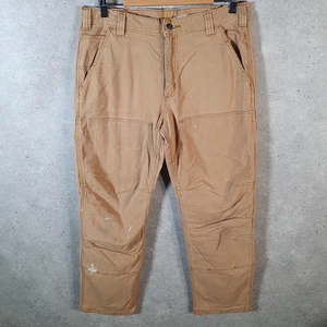 Vintage Carhartt Double Knee Trousers Mens W34 L30 Brown Relaxed Fit - Picture 1 of 8