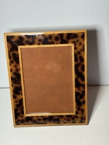 EXPOSURES Picture Photo Frame Inlaid Lacquered Wood Animal MADE IN ITALY 4x6 - Picture 1 of 12