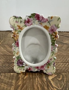Vintage Norcrest Japan Porcelain Floral Picture Frame Mid Century 4”x5” - Picture 1 of 7