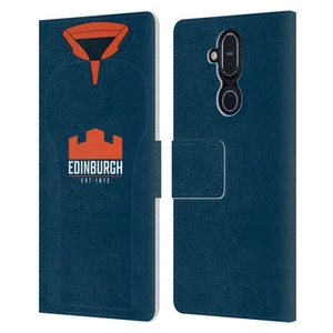 OFFICIAL EDINBURGH RUGBY 2021/22 CREST KIT LEATHER BOOK CASE FOR NOKIA PHONES - Picture 1 of 8