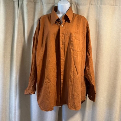 Duck Head Mens Button Down Shirt Long Sleeve Brown Casual Wrinkle Free - Image 1 of 4