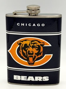Frasco de acero inoxidable vintage Chicago Bears 8 oz excelente americano usado bueno - Imagen 1 de 9