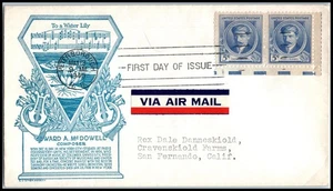 1940 Edward MacDowell composer Sc 882 FDC with C. Stephen Anderson cachet (48 - Picture 1 of 1