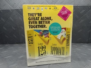 Lotus 1-2-3 + Approach Upgrade Edition for Windows 3.5" Floppy Disk New Sealed - Picture 1 of 10