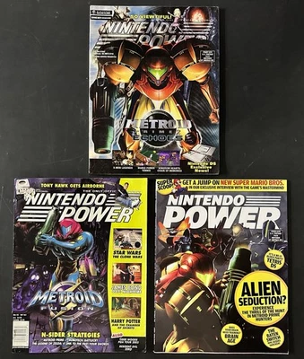 3 Metroid Nintendo Power Magazines Fusion Prime Hunters 2 Echoes Poster Lot - Image 1 of 4