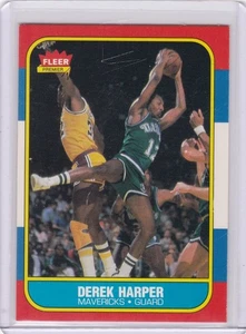 1986 Fleer Basketball Karte #44 Derek Harper Dallas Mavericks - NrMt - Bild 1 von 2