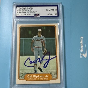 1982 Fleer Cal Ripken Jr Rookie PSA Autograph Grade 10 - Bild 1 von 2