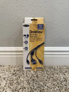 Belkin OmniView All in One KVM Cable Kit 6ft F3X1105-06 Pro Series PS/2 VGA - Afbeelding 1 van 4