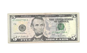 2009- $5. DOLLAR NOTE WITH A VERY FANCY NUMBER (22667788) - GREAT BILL. - Picture 1 of 2