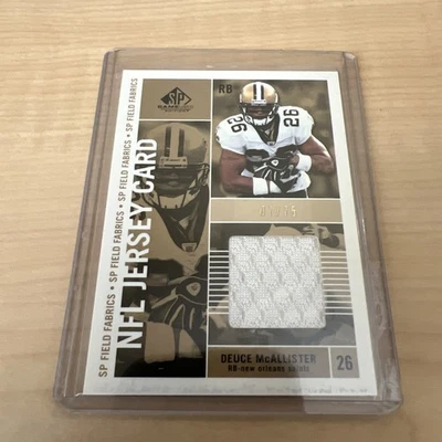2003 SP GAME USED EDITION Deuce McAllister Gold Game Used Jersey Relic Card #/75 - Image 1 of 2