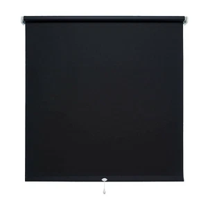 Verdunkelungsrollo Schwarz Mittelzugrollo Schnapprollo Rollo Springrollo Fenster - Bild 1 von 8