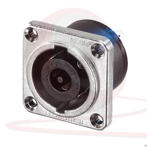 Neutrik NL8MPR Male Silver Nickel 8 Pole Speakon Chassis Panel Mount - Picture 1 of 2
