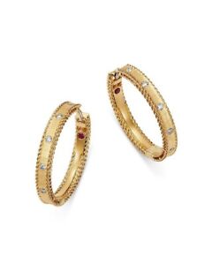 Roberto Coin Yellow Gold Diamond Earrings Fine Earrings for sale 