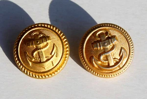 2 BOUTON UNIFORME KRIEGSMARINE MILITAIRE MARINE WWII 2e GUERRE MONDIALE 1939-45 - Foto 1 di 2