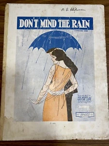 Vintage 1924 “DON’T MIND THE RAIN” by Ned Miller & Chester Cohn - Bild 1 von 3