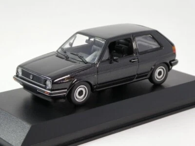 Minichamps Maxichamps Volkswagen Golf II black metallic 1985 1/43 940054101 - Immagine 1 di 3