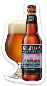 Botella y vidrio tipo cerveza de Navidad Great Lakes - IMÁN TROQUELADO Holiday Cheer - Imagen 1 de 1