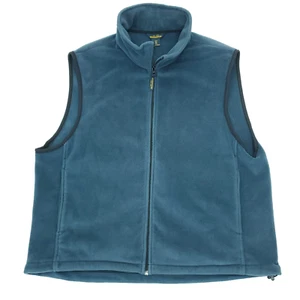 Woolrich Fleece Vest jacket Mens XL Navy Blue 1830 Pockets Full Zip Sleeveless - Picture 1 of 9