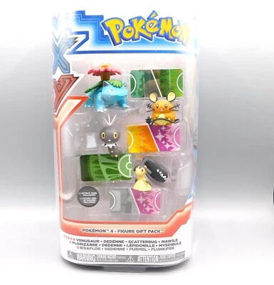 Tomy Pokémon XY 4-Figure Pack ~VENUSAUR DEDENNE SCATTERBUG MAWILE ~ Sealed - Image 1 of 4
