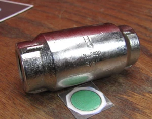 Strataflow H9 3/8" Nickel Plated Check Valve No. 2400 - Picture 1 of 5