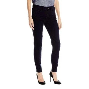 Yummie Modern Mid Rise Slimming Skinny Velveteen Denim Jeans Size 30 Black Women - Picture 1 of 10
