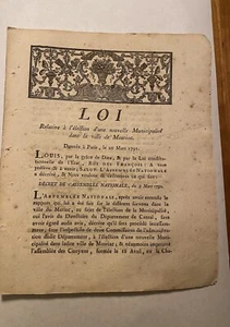 Révolution / Louis XVI / Ville de Mauriac (Cantal)/ 1791 - Imagen 1 de 4