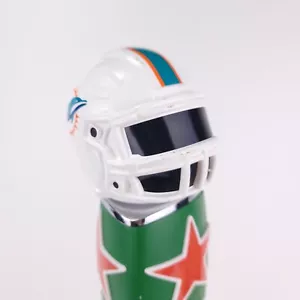 (T90) Heineken Miami Dolphins Football Helmet 13.75” Beer Tap Handle - Used - Picture 1 of 16