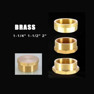 Brass Octagonal Male Blanking Plug Tube End Cap Pipe Fittings 1-1/4" 1-1/2" 2" - Picture 1 of 11