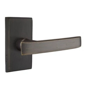 Palanca de puerta de bronce fundido en arena Emtek Yuma privacidad #3 roseta bronce medio - Imagen 1 de 1